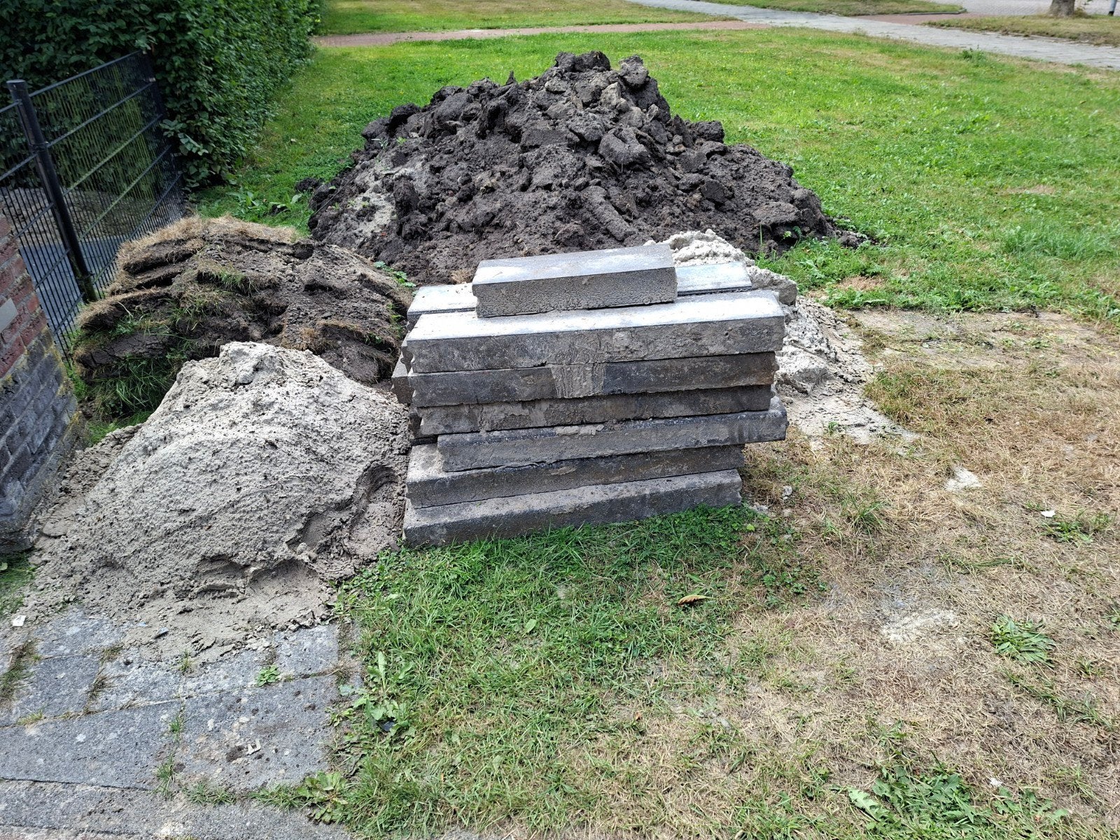 15 betonbanden 10x20x100, Tuin en Terras, Ophalen, Gebruikt, Minder dan 5 m², Beton