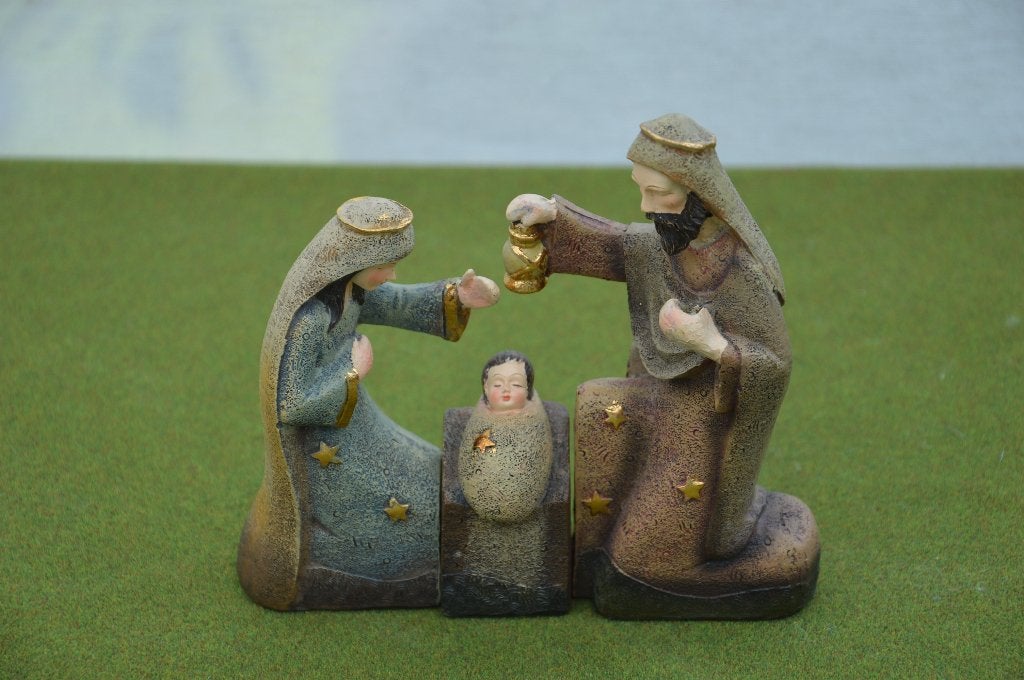 3 delige kerststal set bestaande uit Jozef, Maria met kind, Diversen, Ophalen of Verzenden, Gebruikt