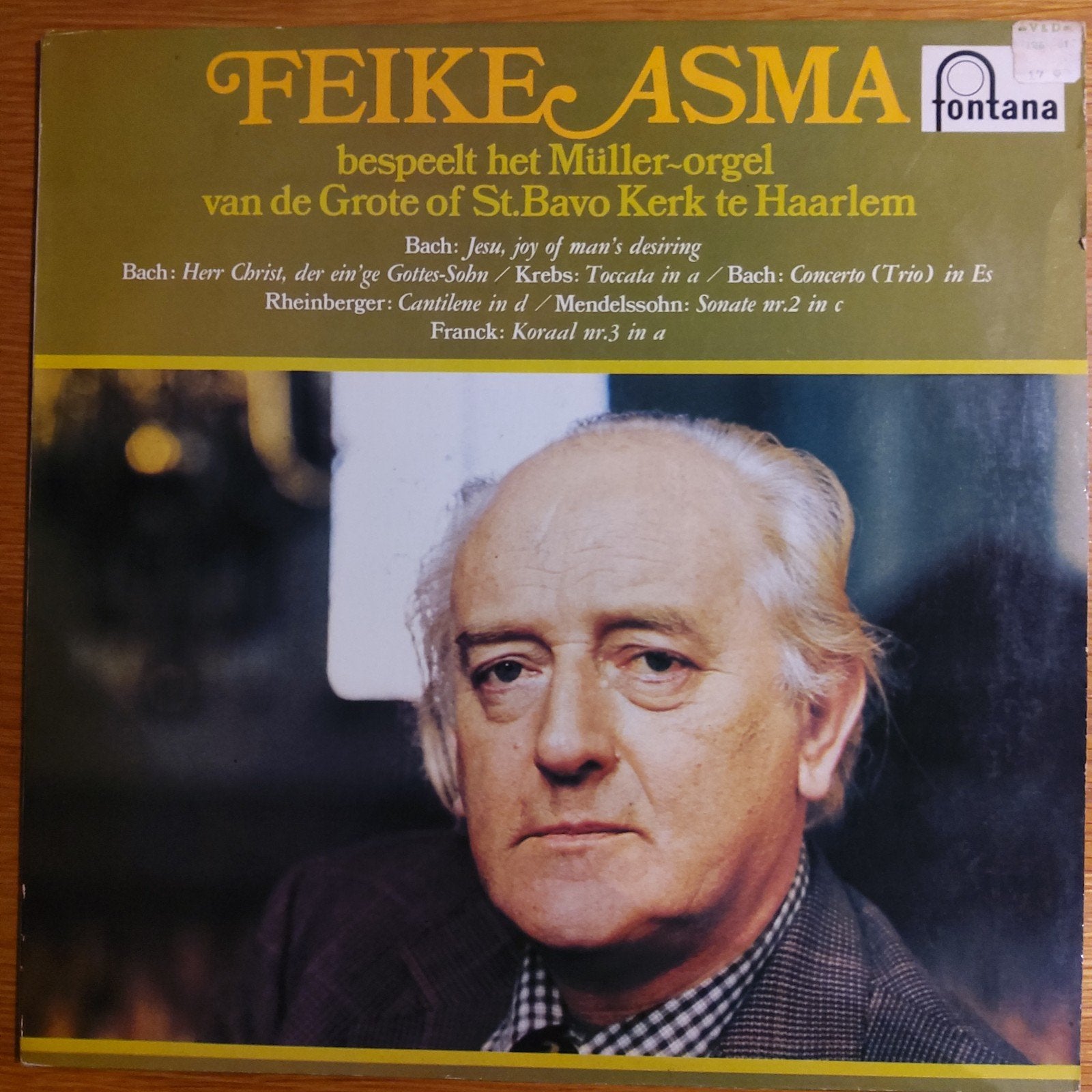 Feike Asma bespeelt het Müller-orgel van de Grote of St.Bavo, LP, Gebruikt, Ophalen of Verzenden, 12 inch