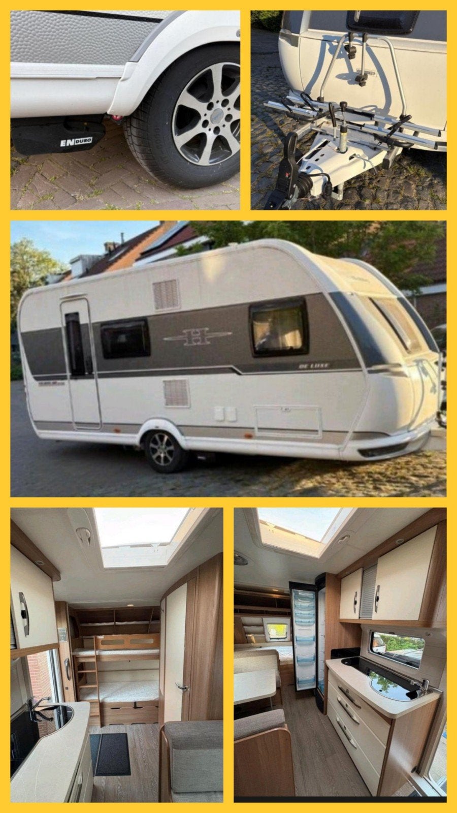 Hobby De Luxe 490 KMF 2020 Mover, voortent, fietsendrager,LM, Caravans en Kamperen, Hobby, Fietsenrek, Treinzit, Particulier