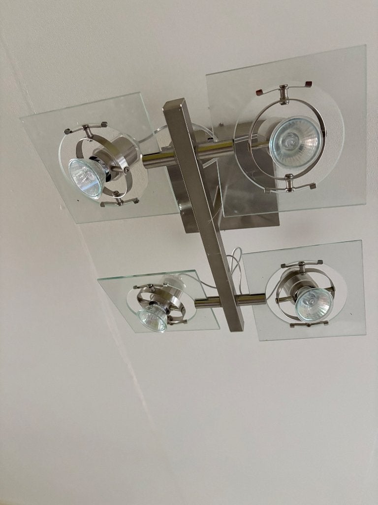 Set van 3 plafond lampen, Ophalen, Zo goed als nieuw, Kunststof, Modern