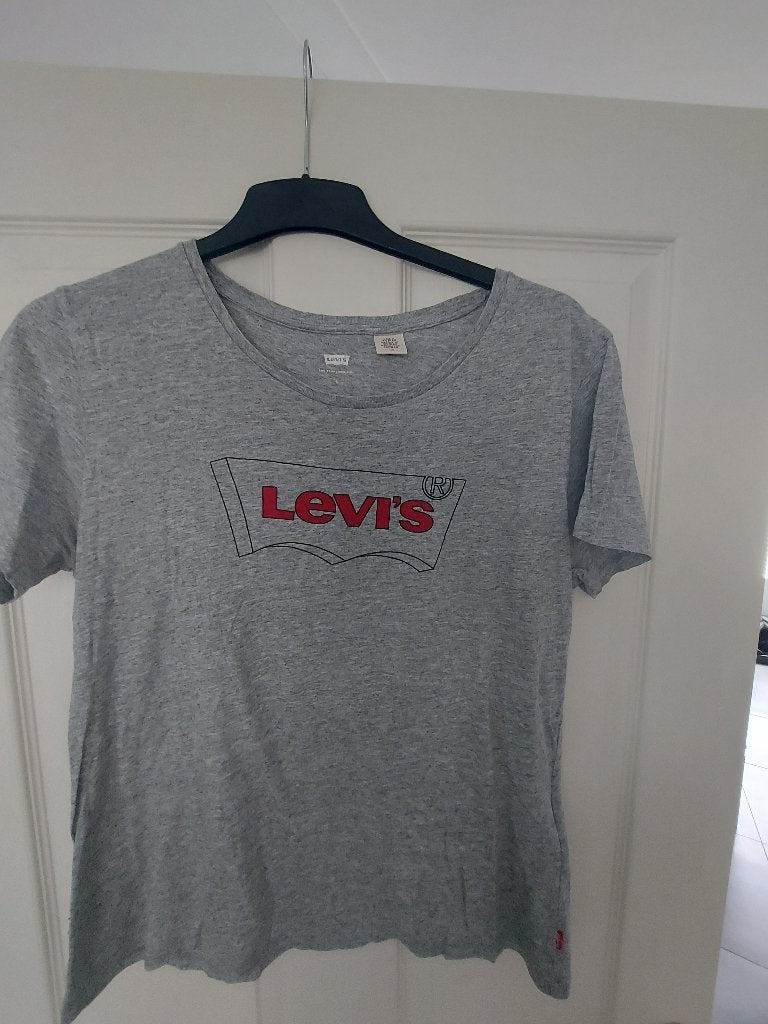grijs Levi's shirt maat M M 38, Zo goed als nieuw, Korte mouw, Grijs, Ophalen