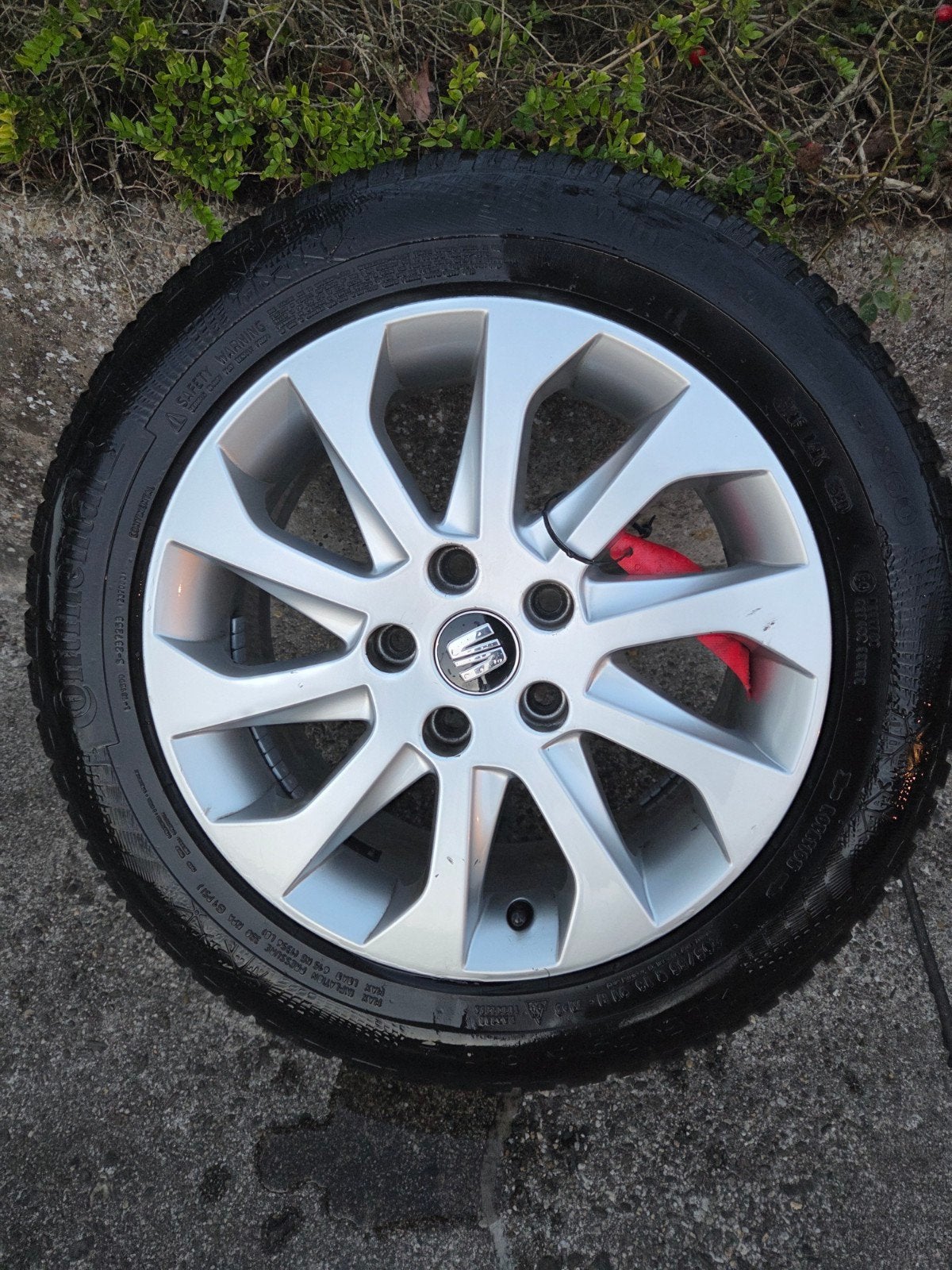 Seat velgen met winterbanden, Ophalen, Gebruikt, 16 inch, Banden en Velgen