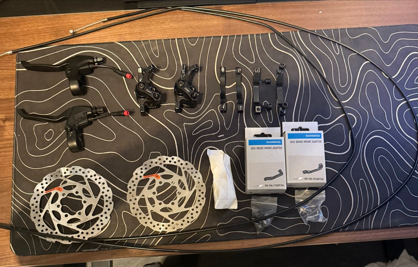 Originele KuKirin G2 Master remmenset 140 mm + adapters, Fietsen en Brommers, Ophalen of Verzenden, Zo goed als nieuw, Remmen