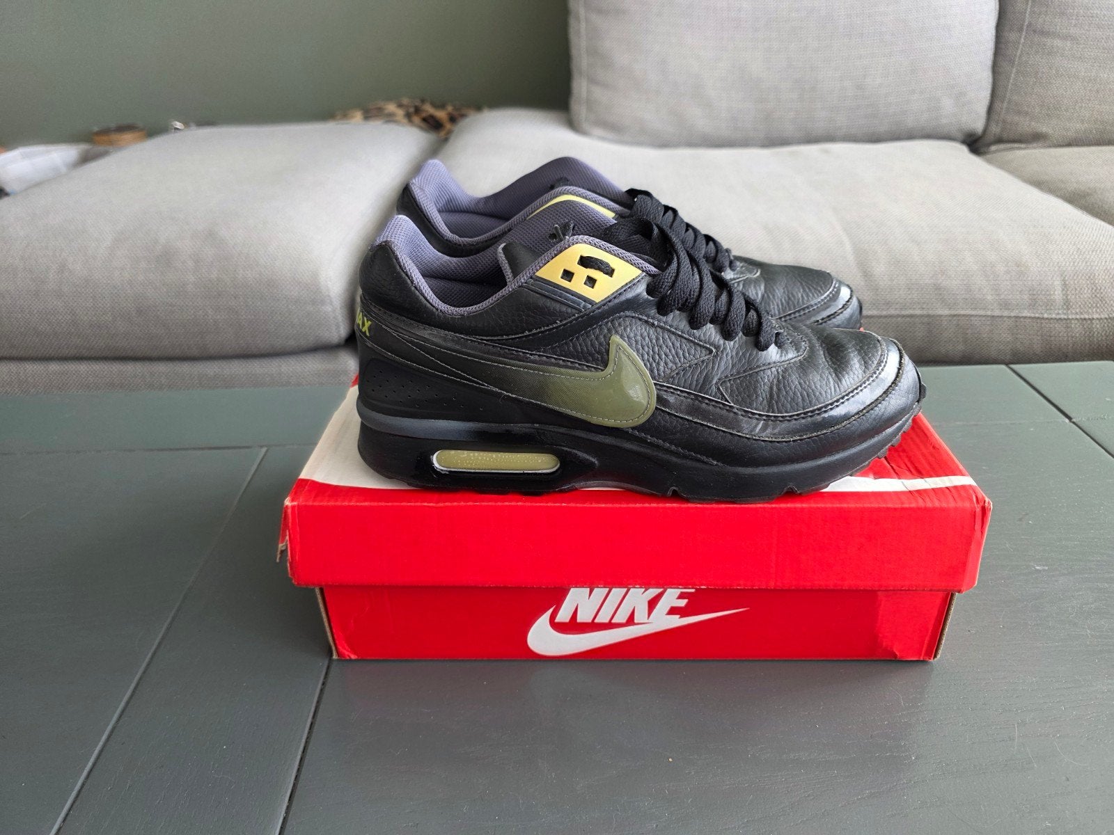 Nike air max classic bw maat 43 zwart leder, Ophalen of Verzenden, Zo goed als nieuw, Schoenen