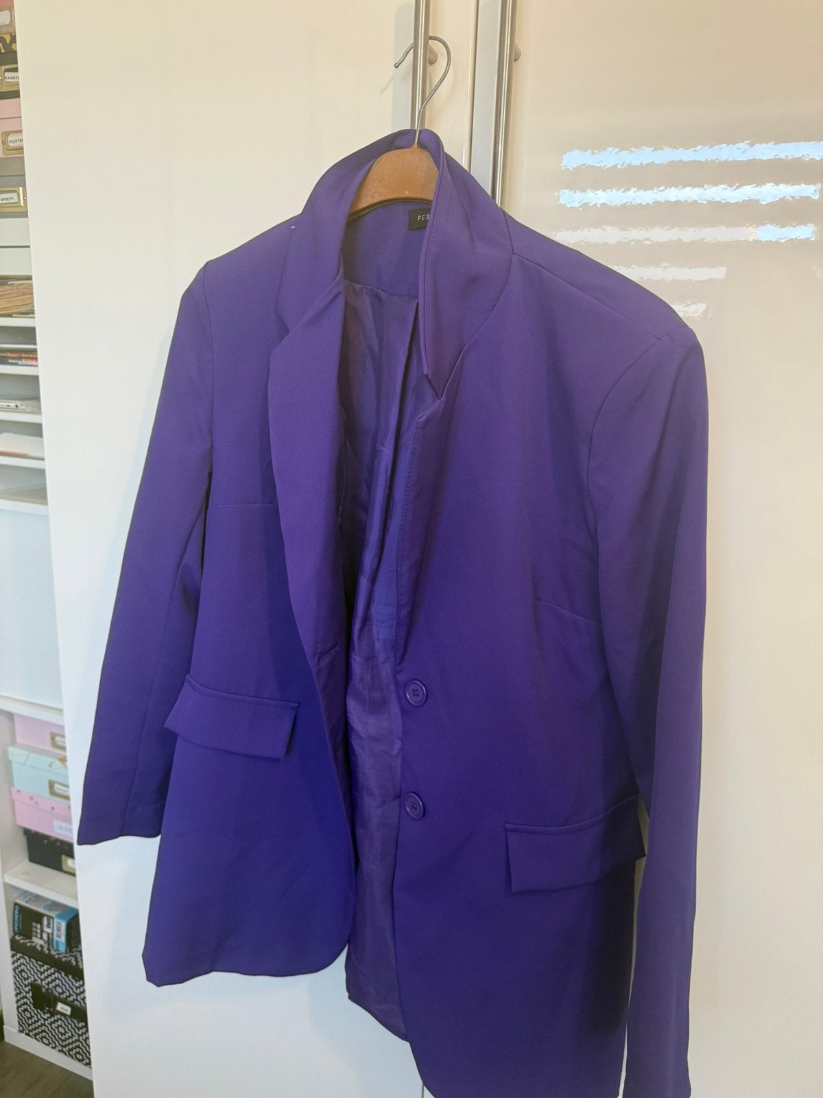 Paarse colbert xxl, Ophalen of Verzenden, Zo goed als nieuw, Maat 46/48 (XL) of groter, Paars