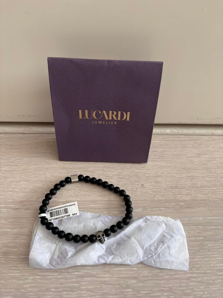 Lucardi agaat armband, Overige materialen, Zwart, Nieuw, Ophalen of Verzenden