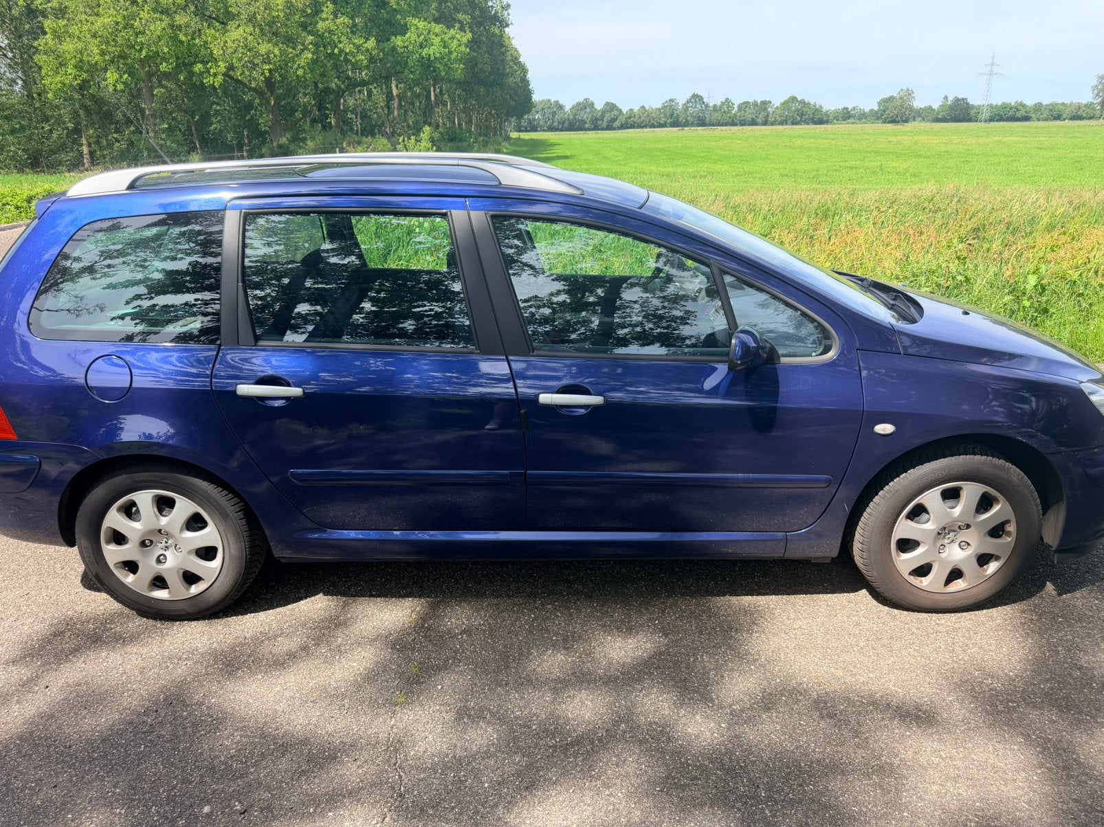 Peugeot 307 1.6 16V SW AUT 2003 Blauw, 4 cilinders, 715 kg, Blauw, 7 stoelen