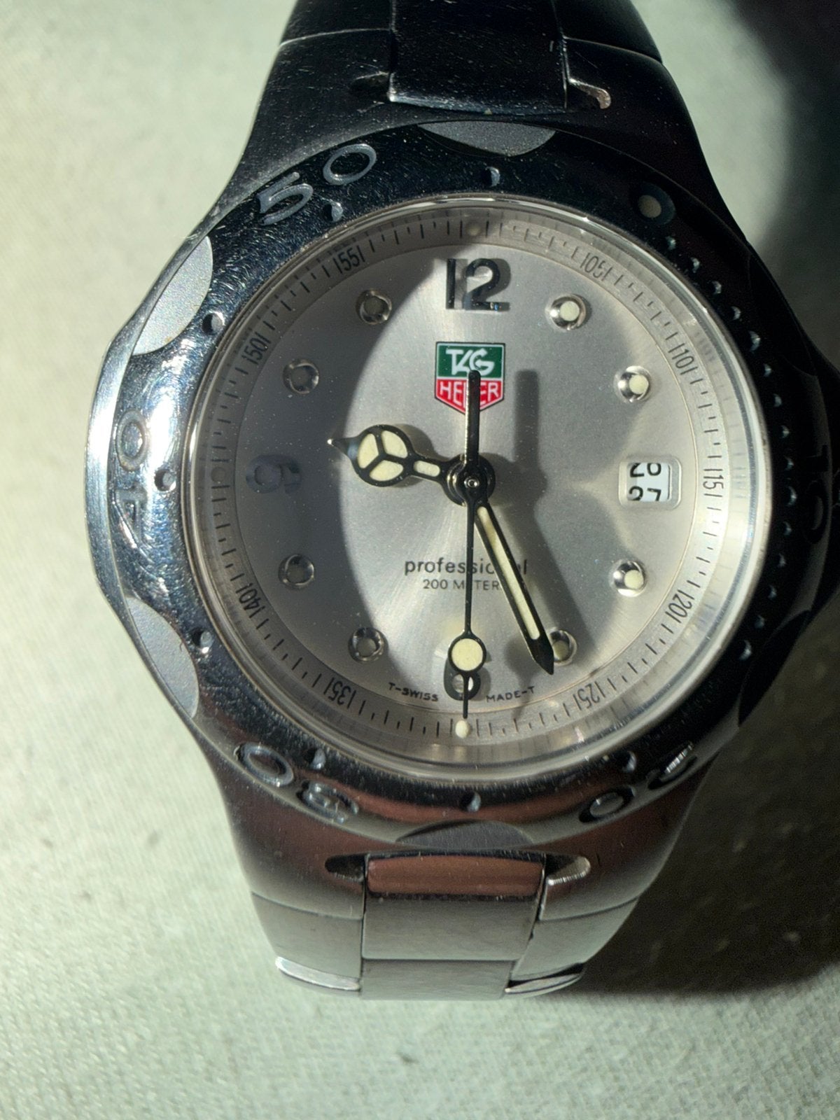 Tag heuer profesonal dames horloge, Verzenden, Zo goed als nieuw, Staal, Overige merken