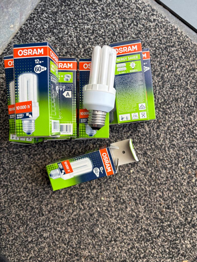 11x nieuwe Osram Dulux EL Spaarlampen 12W/827 E27, Ophalen, Nieuw