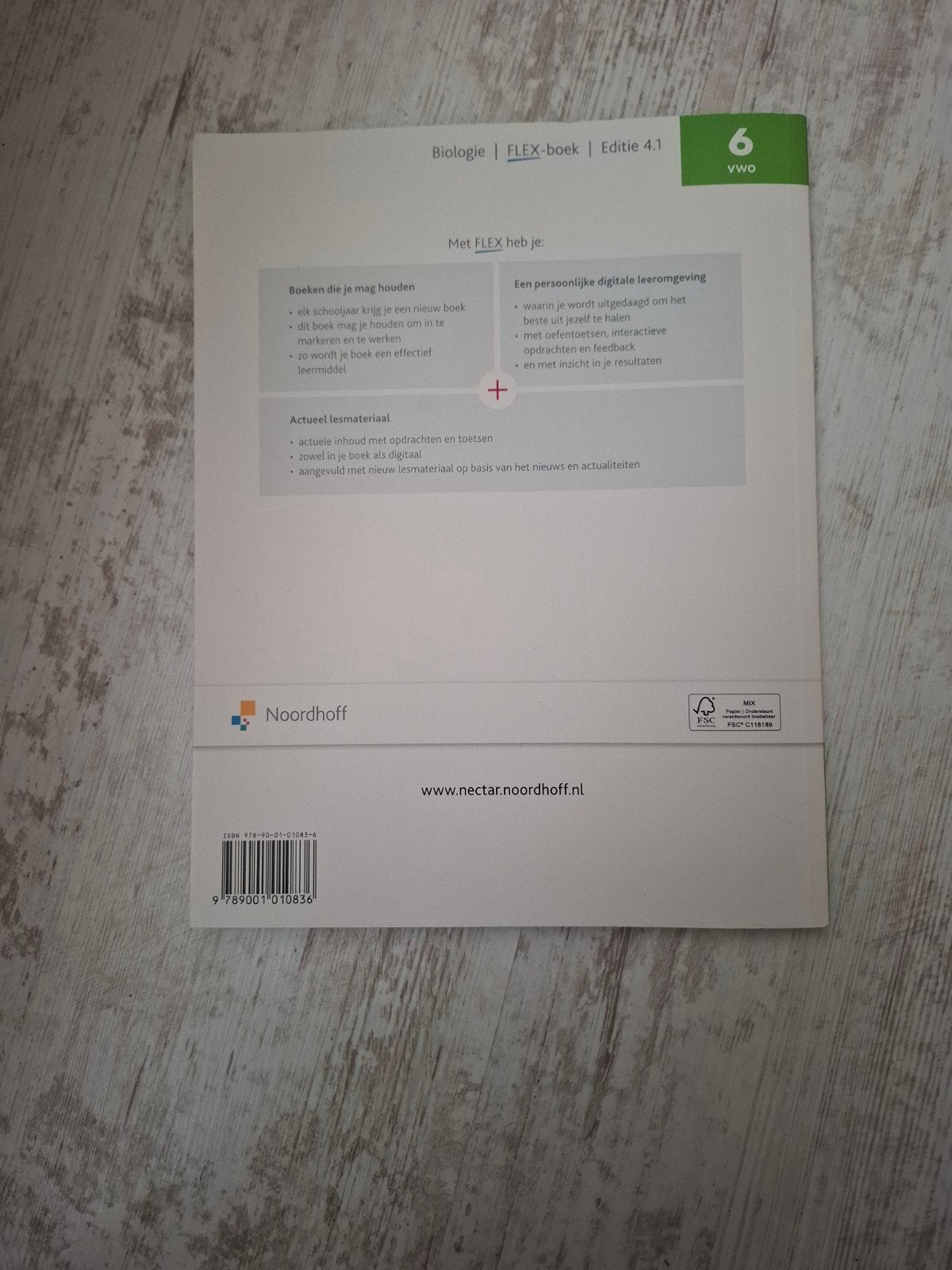 Nectar Biologie FLEX-boek VWO 6 Editie 4.1 (niet gebruikt), Ophalen of Verzenden, Zo goed als nieuw, VWO, Biologie