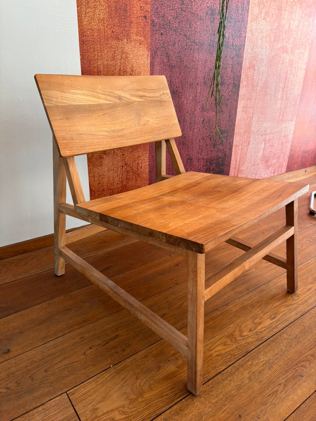 Ethnicraf N2 lounge chair s, Ophalen, Gebruikt, Ibiza warm hout