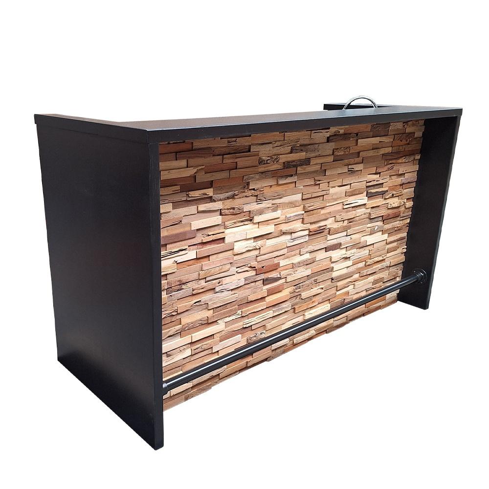Bar rebel teak - Houten barren - Thuisbar - Zwarte bar, Kouwehoek 1b, Cave & Garden, Nieuw, Ophalen of Verzenden
