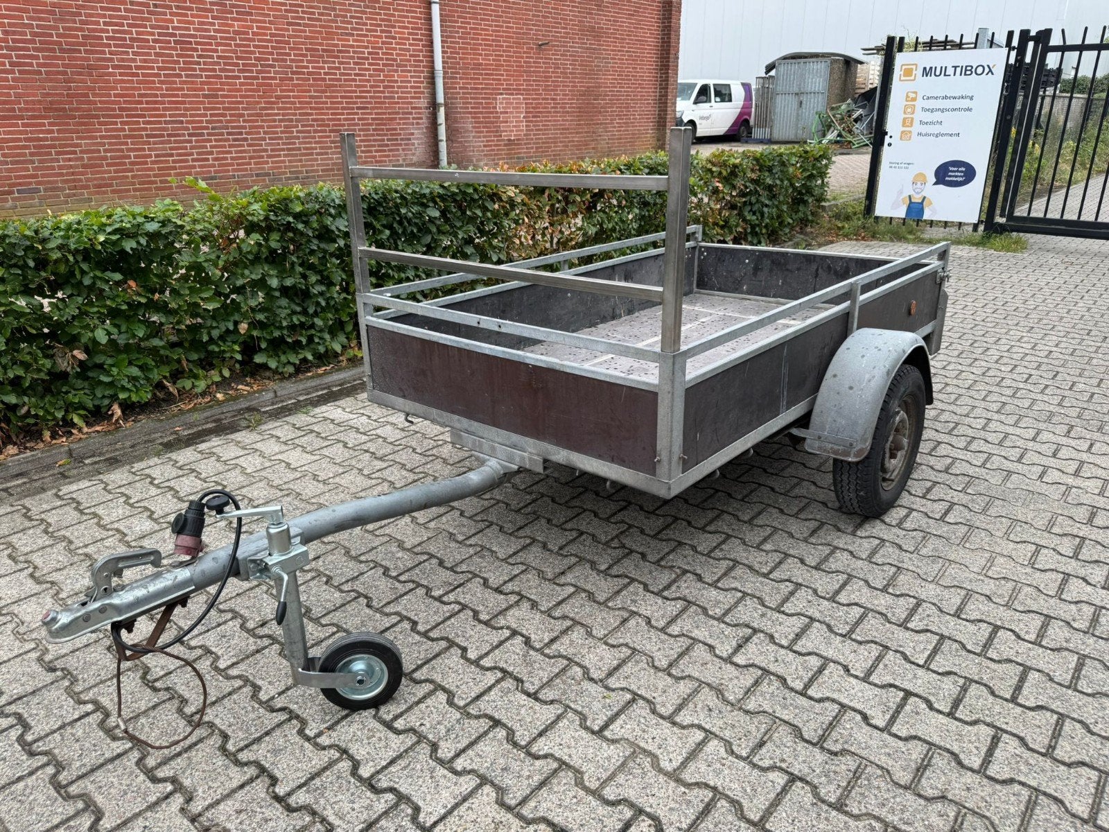 Robuuste aanhangwagen met opbouwrek, Auto diversen, Aanhangers en Bagagewagens, Ophalen of Verzenden