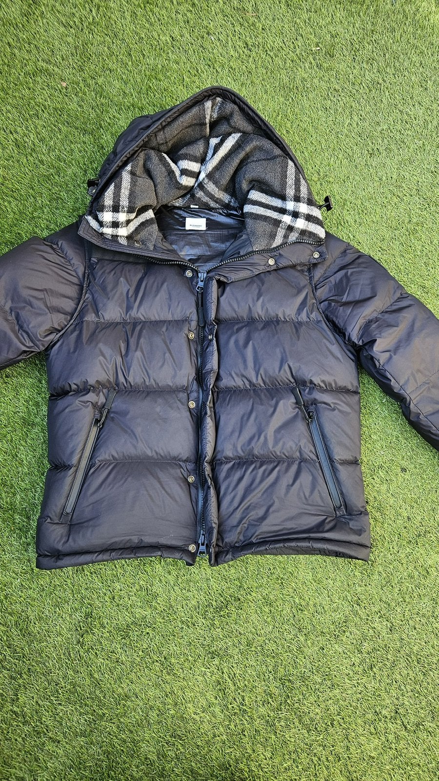 Burberry jas, Ophalen, Zo goed als nieuw, Maat 52/54 (L), Zwart