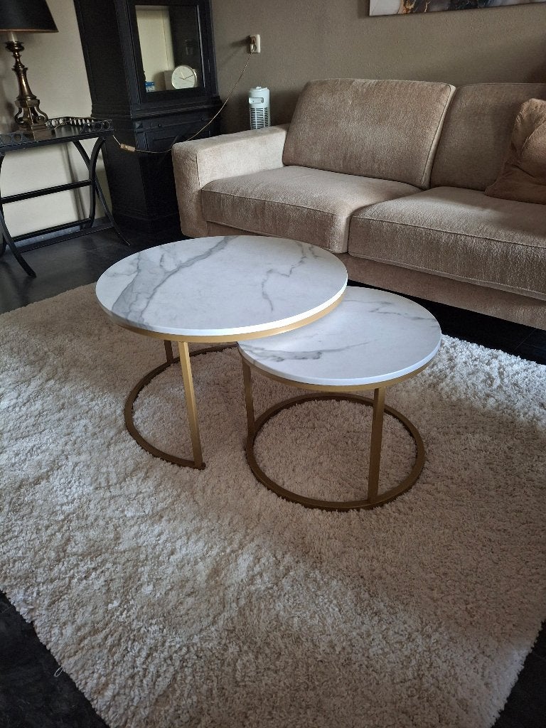 Salontafeltjes, Ophalen, Kunststof, 50 tot 100 cm, Rond
