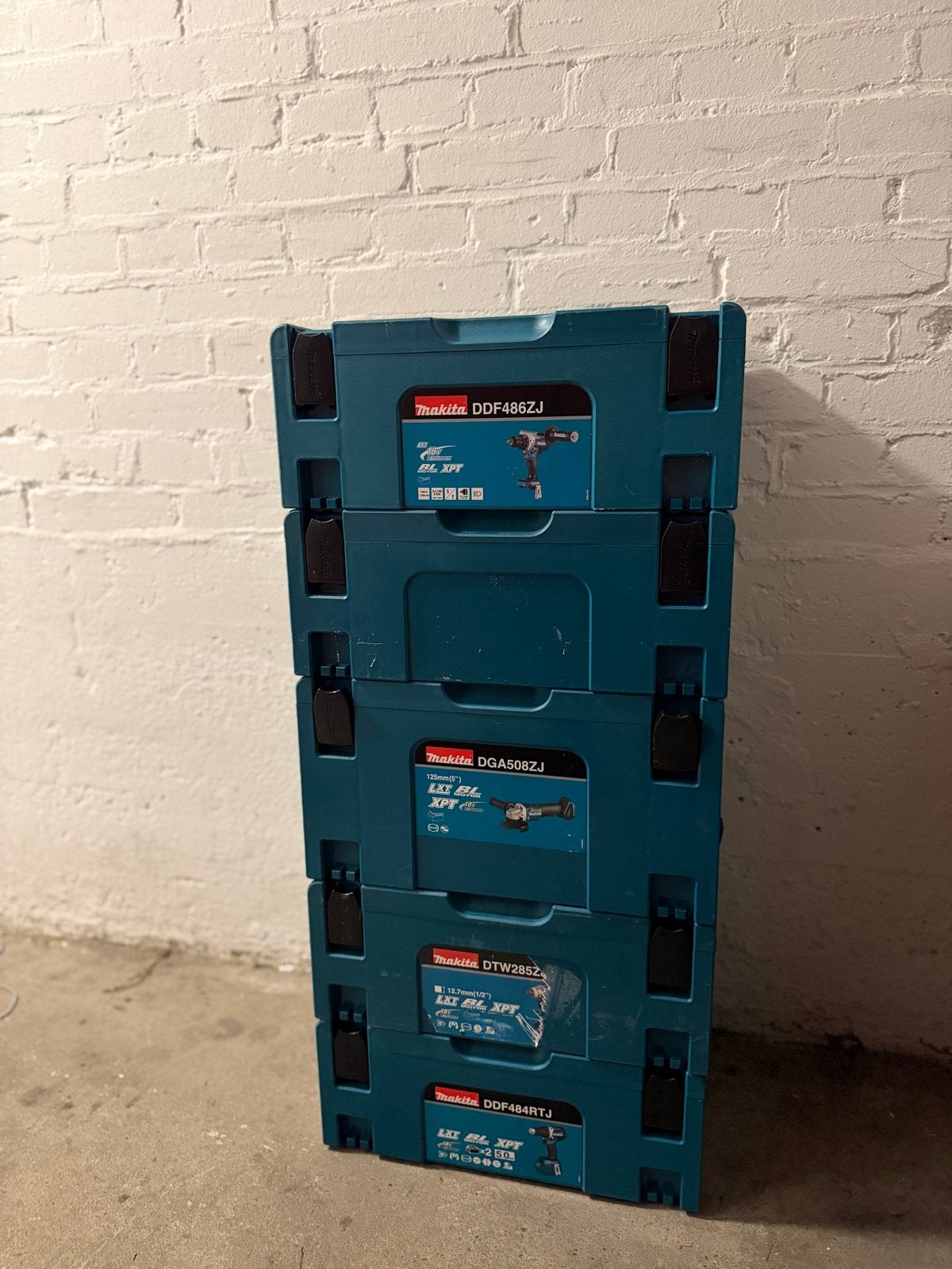 5 originele Makita Makpac gereedschapskoffers, Ophalen of Verzenden, Gebruikt