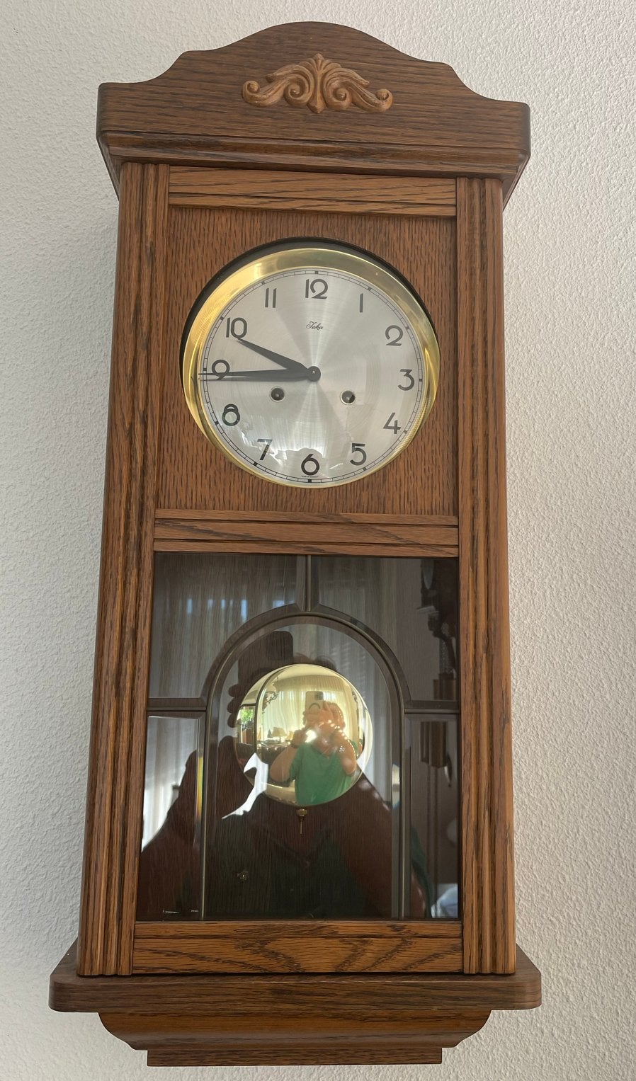Laat Art Deco Jeka wandklok - - Made in Germany, Huis en Inrichting, Woonaccessoires | Klokken, Ophalen, Gebruikt, Analoog, Wandklok