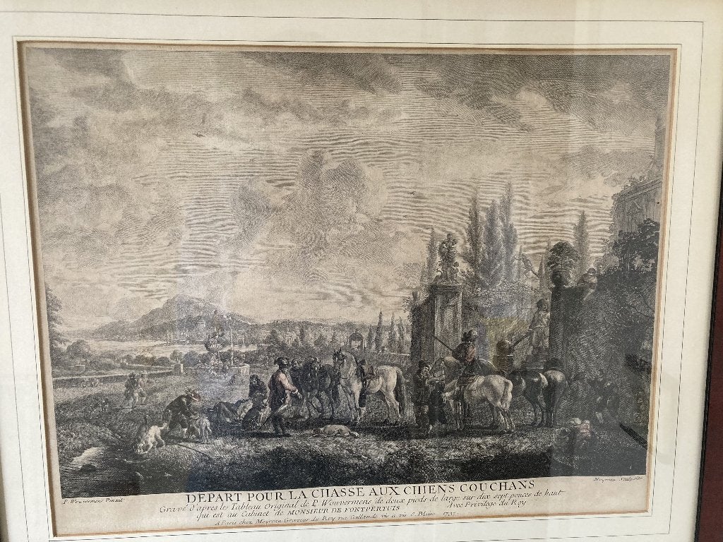 antieke Kopergravure  P. Wouwerman Pinxit, Ophalen