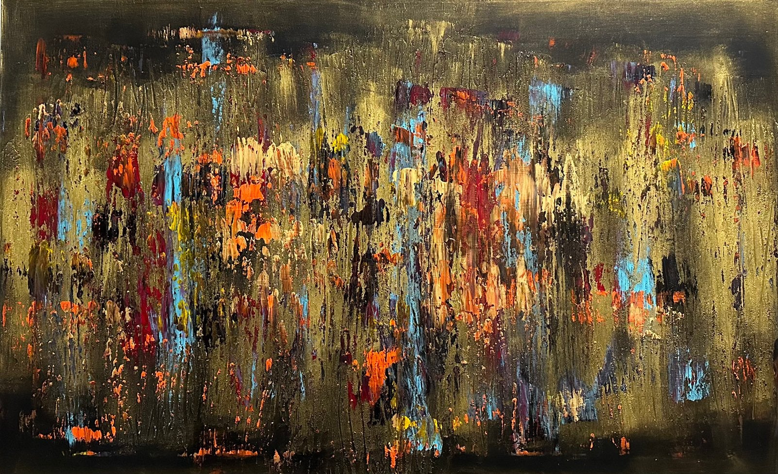 Vakera- Kleurrijke abstract- Handgeschilderd- Uniek, Ophalen of Verzenden