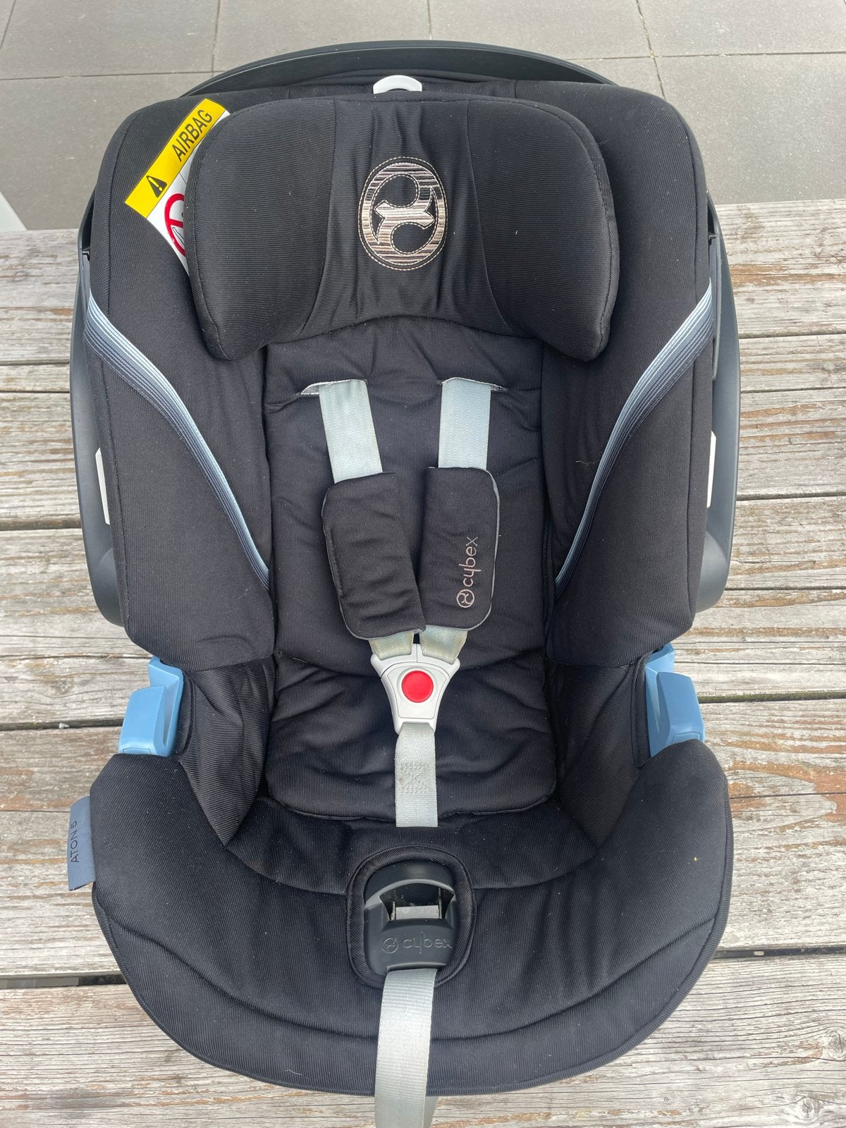 Cybex Aton 5 baby autostoel met Aton Base 2-fix, Gebruikt, Zijbescherming, Isofix, 0 t/m 13 kg