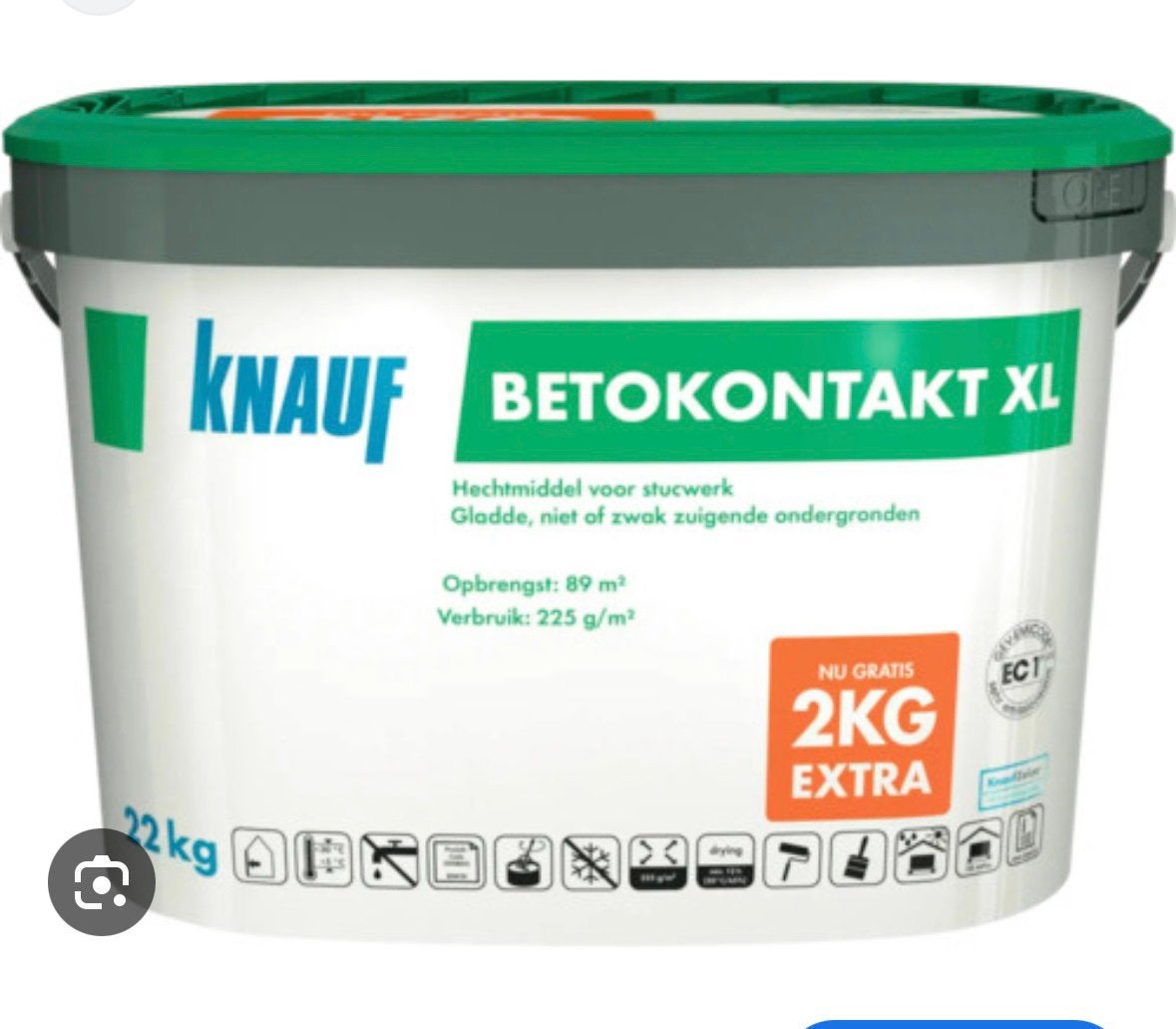 Betoncontact,  knauf,  primer stucwerk, Ophalen, Zo goed als nieuw, Wit