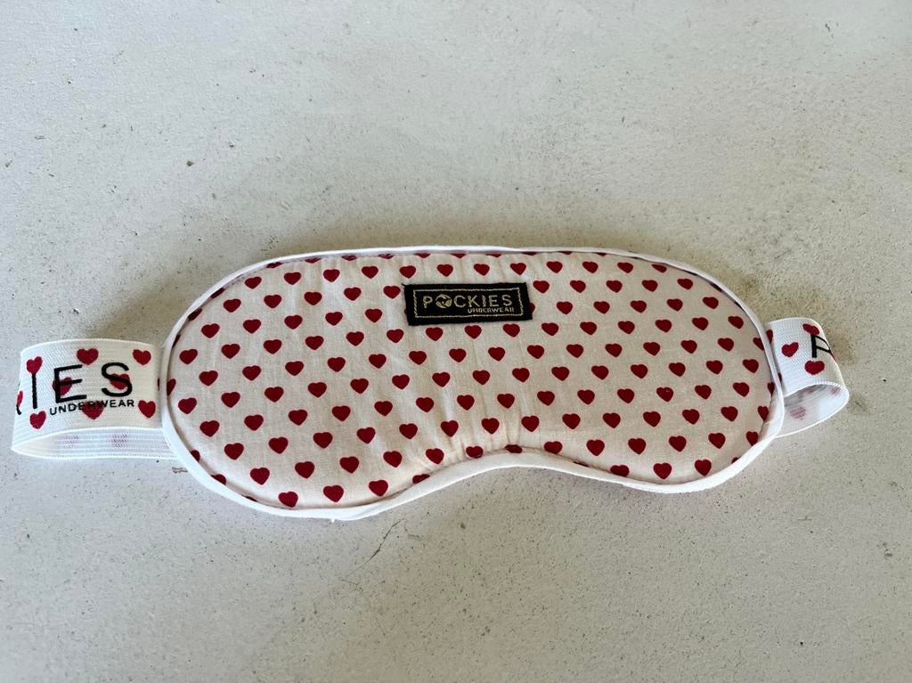 Slaapmasker met hartjespatroon - Pockies Underwear, Ophalen of Verzenden, Zo goed als nieuw