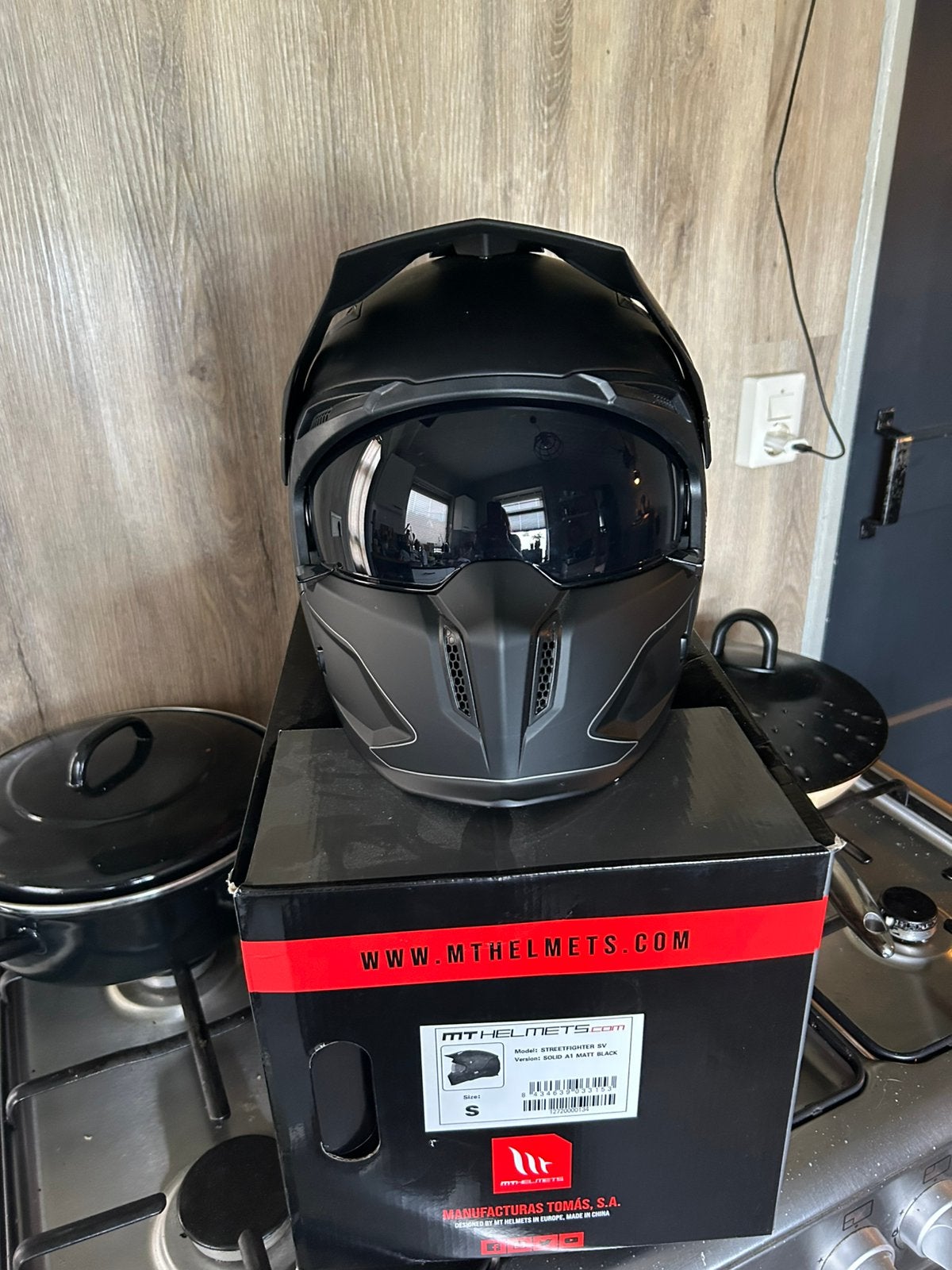 MT Helmets Streetfighter SV Mat Zwart, Overige merken, Ophalen of Verzenden, Integraalhelm, S