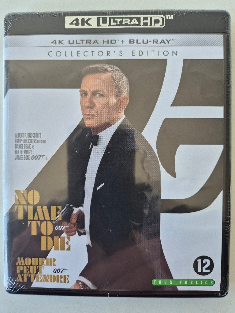 No Time To Die 007 - 4K UHD BD, Cd's en Dvd's, Blu-ray, Ophalen of Verzenden, Nieuw in verpakking, Actie