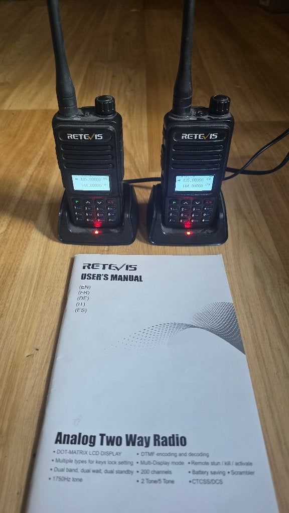 Portofoon Retevis RT85 SET - ZGAN, Telecommunicatie, Portofoons en Walkie-talkies, Met broekklem, Ophalen of Verzenden, Zo goed als nieuw