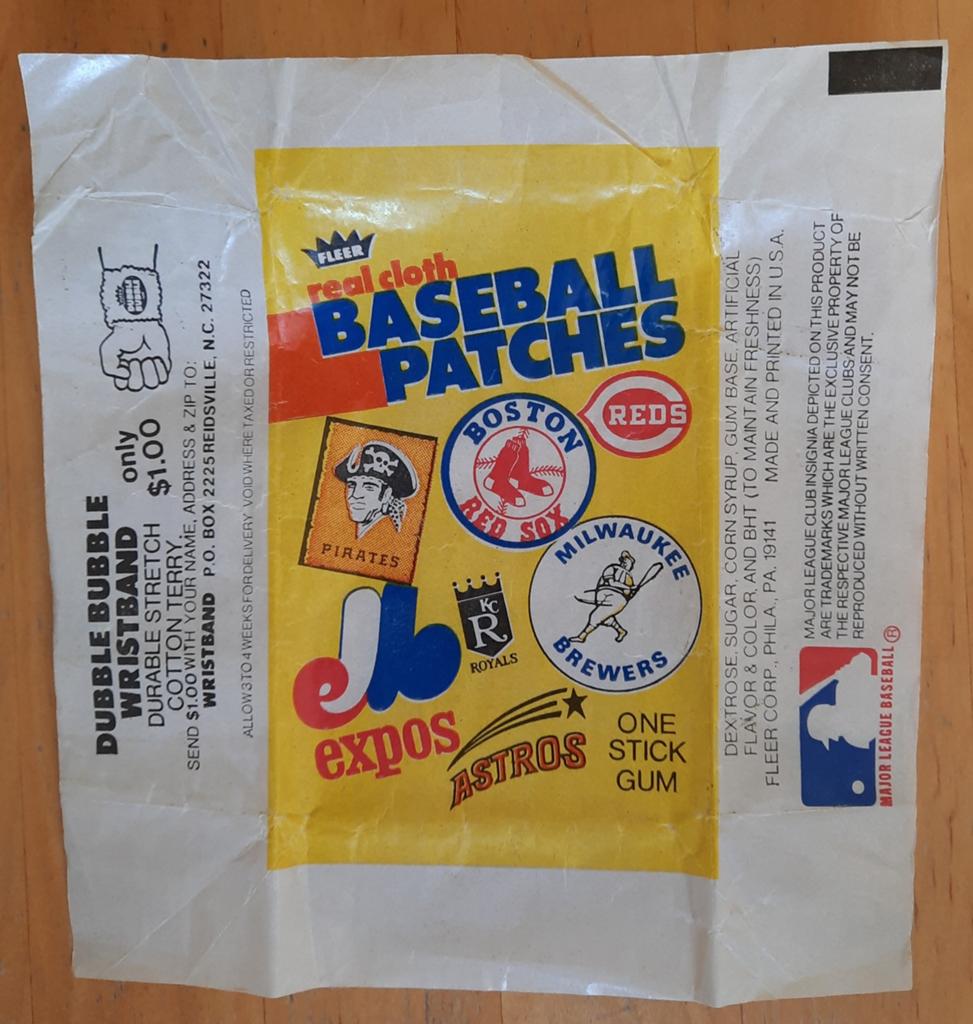 Vintage Fleer Baseball Patches Wrapper - MLB Collectible, Ophalen of Verzenden, Gebruikt, Buitenlandse clubs
