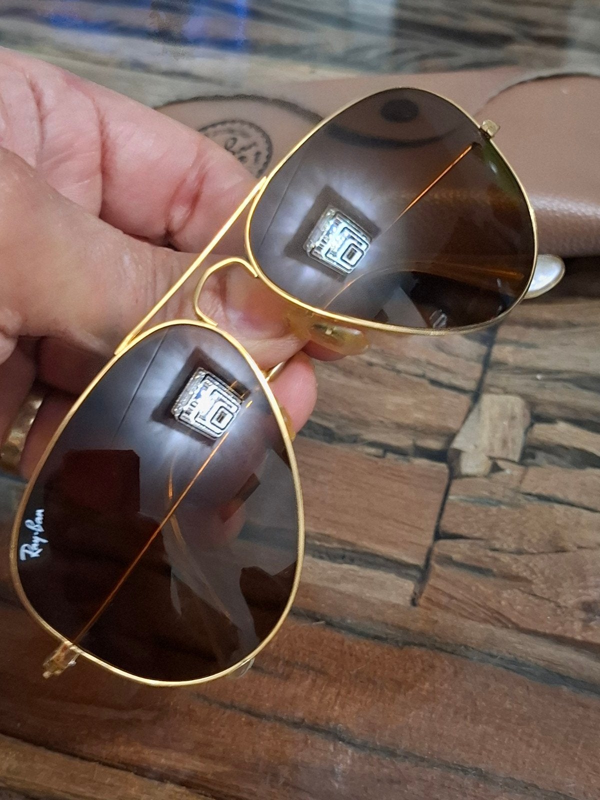 Vintage Ray Ban Aviator B&L  12 kt gold fille 58  mm usa, Sieraden, Tassen en Uiterlijk, Zonnebrillen en Brillen | Heren, Zonnebril