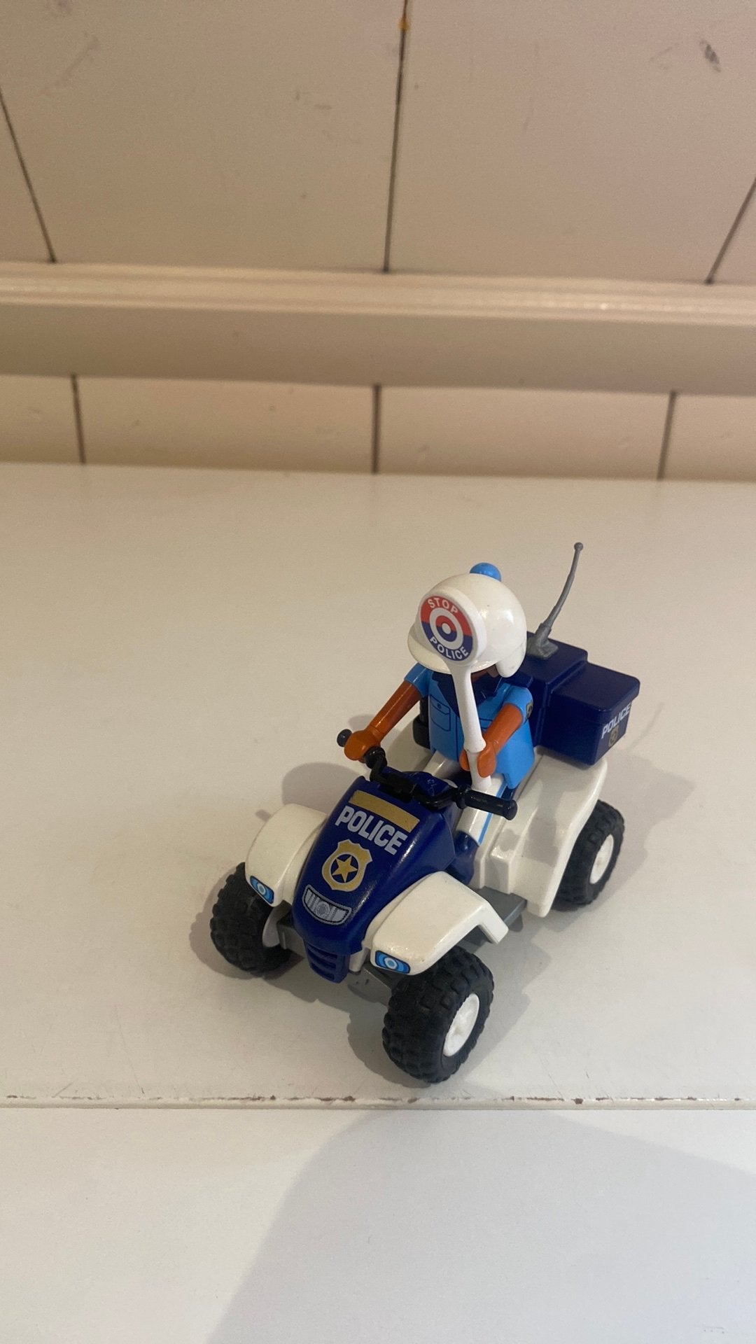 Playmobil politieagent met quad nummer 3655, Complete set, Voertuig, Ophalen of Verzenden, Zo goed als nieuw
