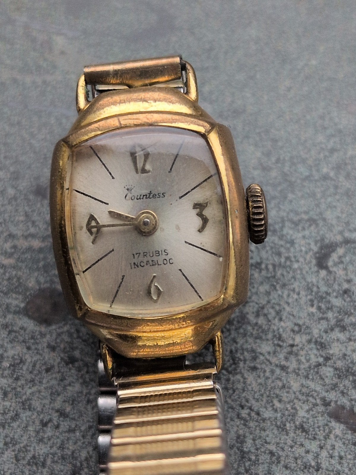 Vintage Countess Dames Polshorloge - Verguld, 17 Rubis, Overige materialen, Polshorloge, 1960 of later, Verguld