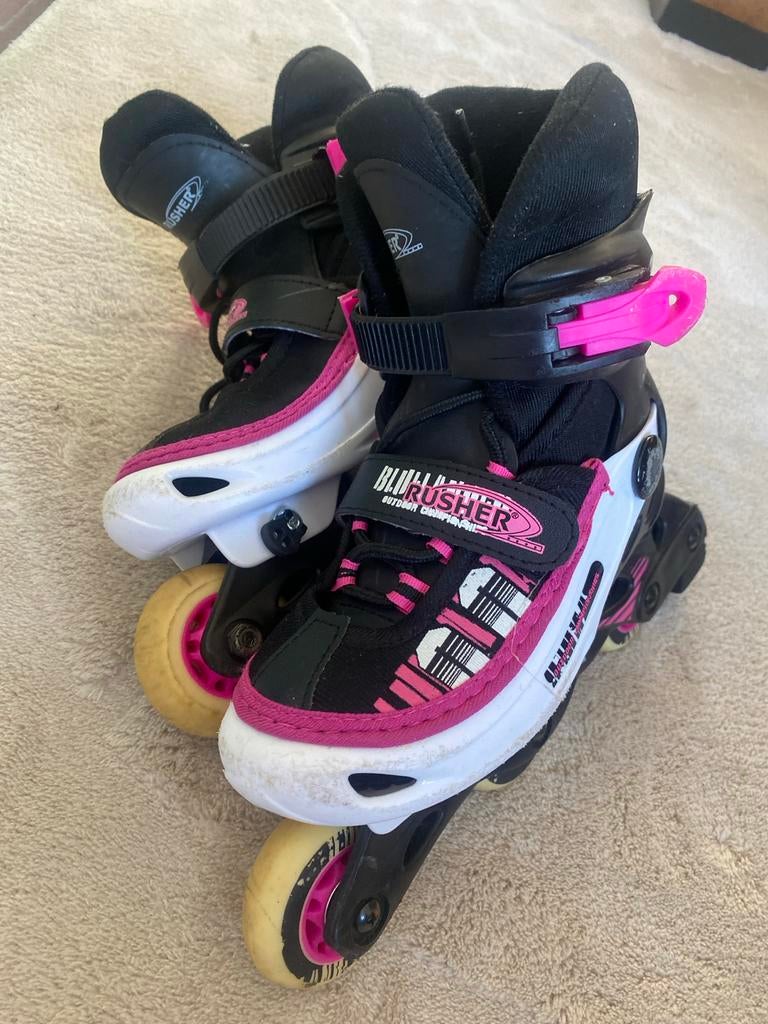 Verstelbare Blusher inline skates - Zwart/Roze, Sport en Fitness, Skeelers, Gebruikt, Inline skates 4 wielen, Overige merken, Kinderen