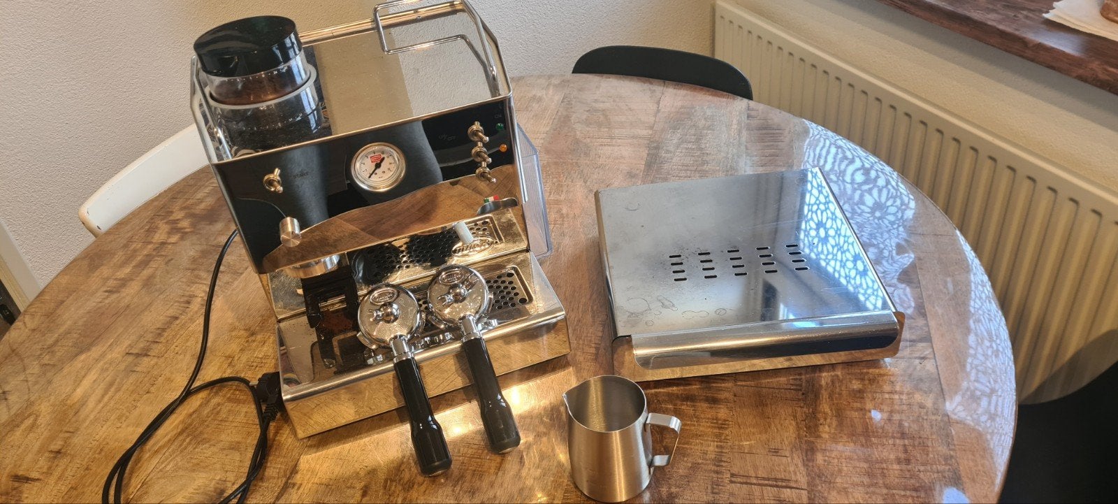 Quickmill 3035 Espressomachine met Geïntegreerde Koffiemolen, Ophalen of Verzenden, Zo goed als nieuw, Espresso apparaat, Gemalen koffie