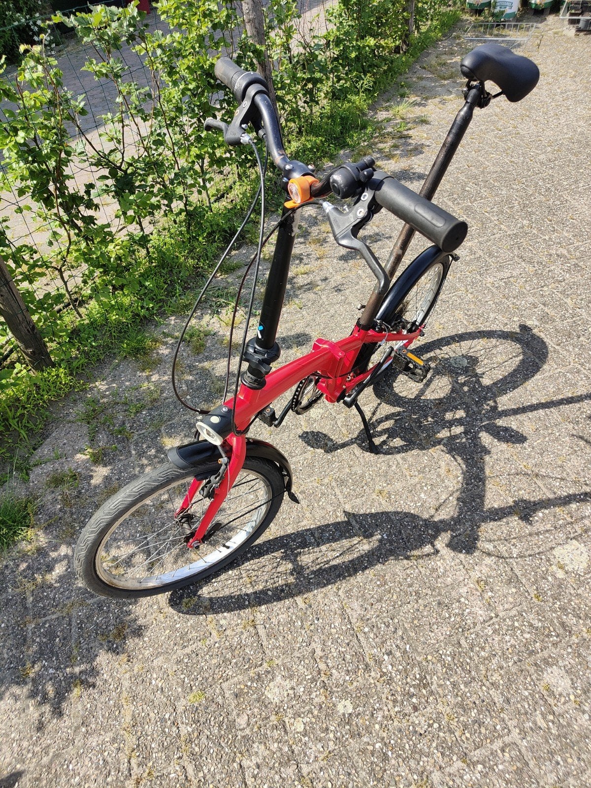 Opvouwbare fiets rood - Ideaal voor woon-werkverkeer, 20 inch of meer, Gebruikt, Versnellingen, Totaal opvouwbaar