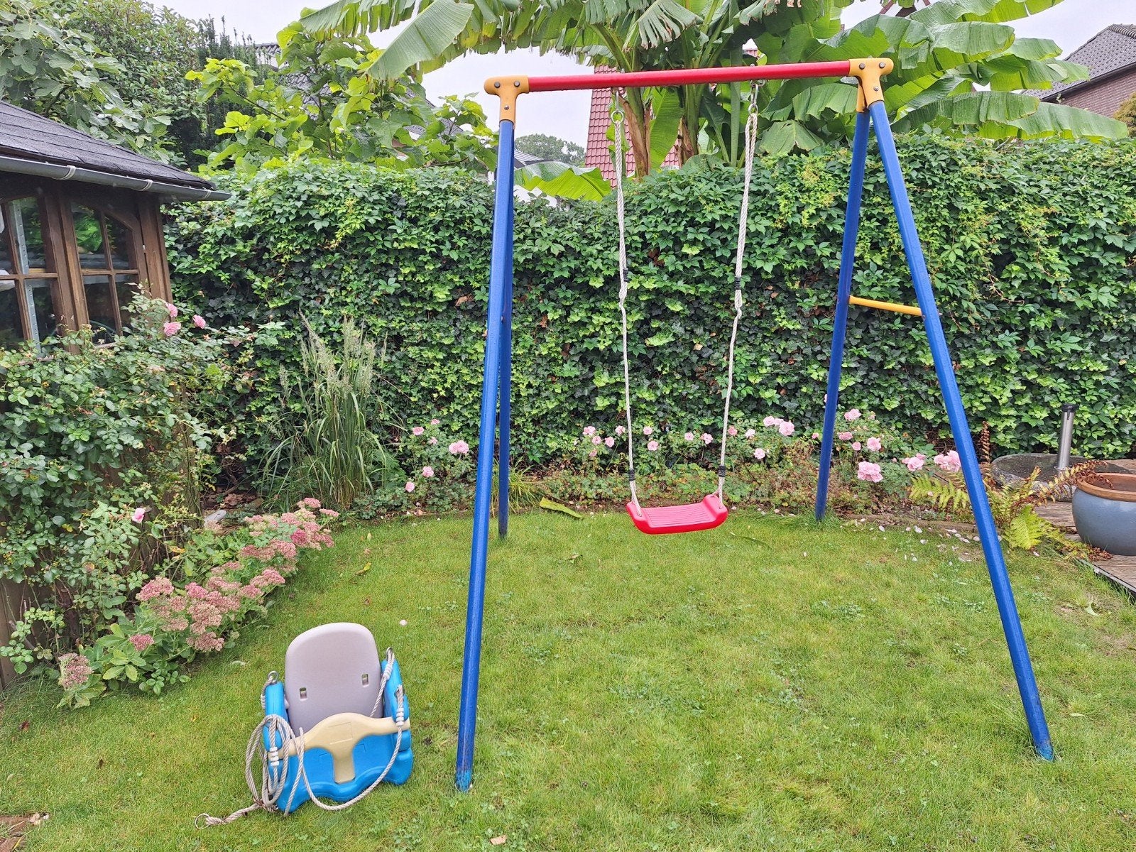 Stalen schommel met twee zitjes, Ophalen, Gebruikt, Schommel