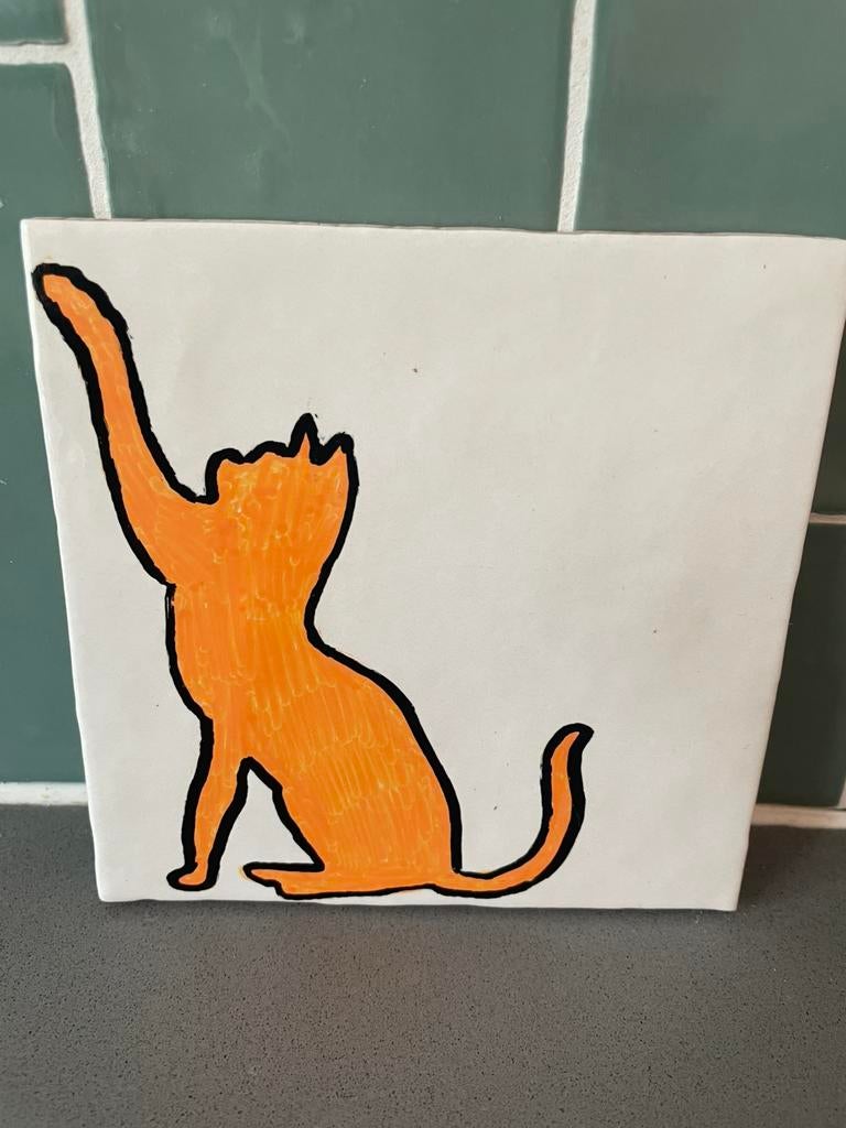Tegeltje poes, Ophalen of Verzenden