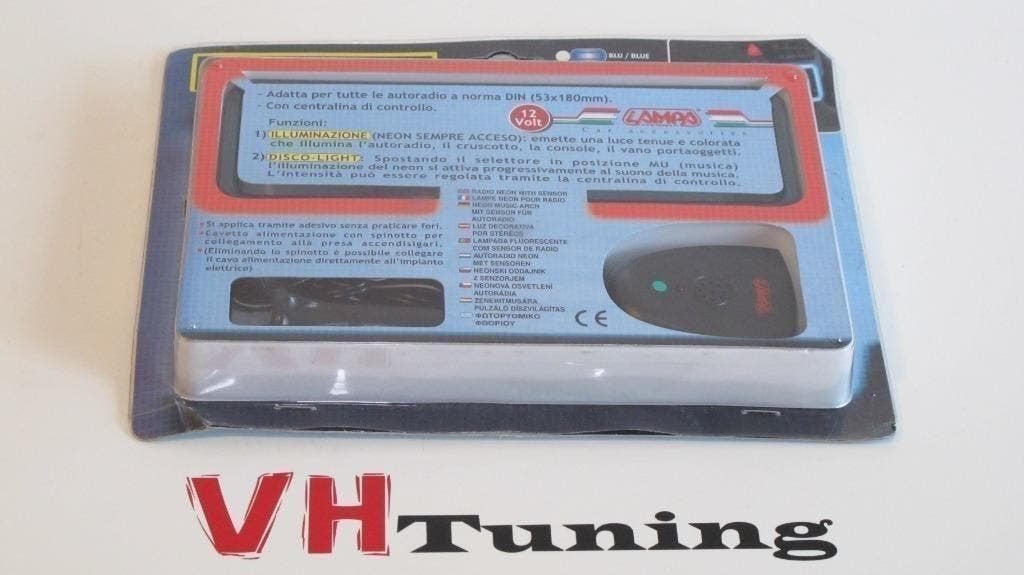 Lampa 7293.5 autoradio neon groen met sensoren 53x180MM, Ophalen of Verzenden