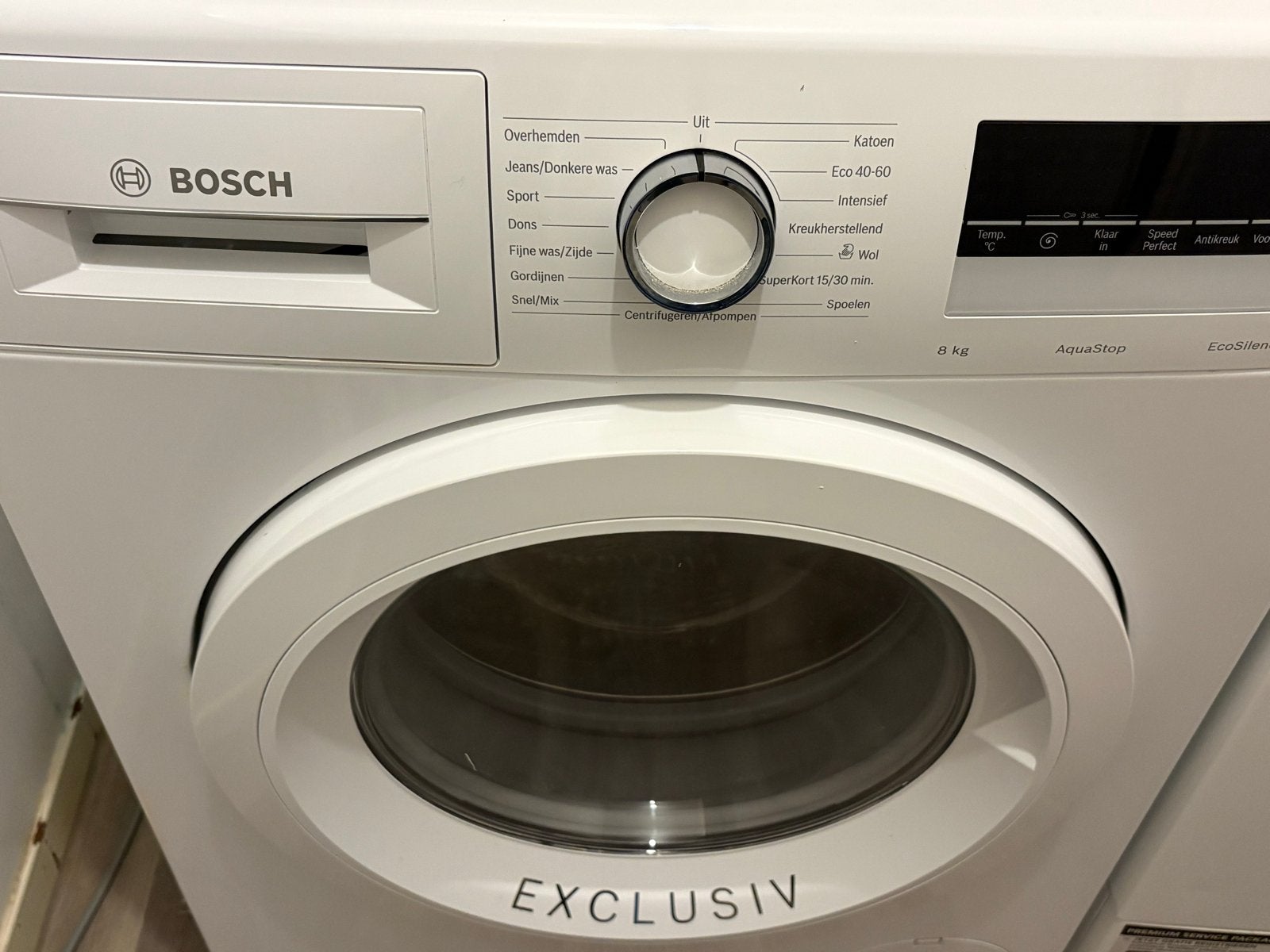 Bosch Wasmachine Serie | 4 Exclusiv 8 kg, Ophalen, 1200 tot 1600 toeren, 8 tot 10 kg, Zo goed als nieuw