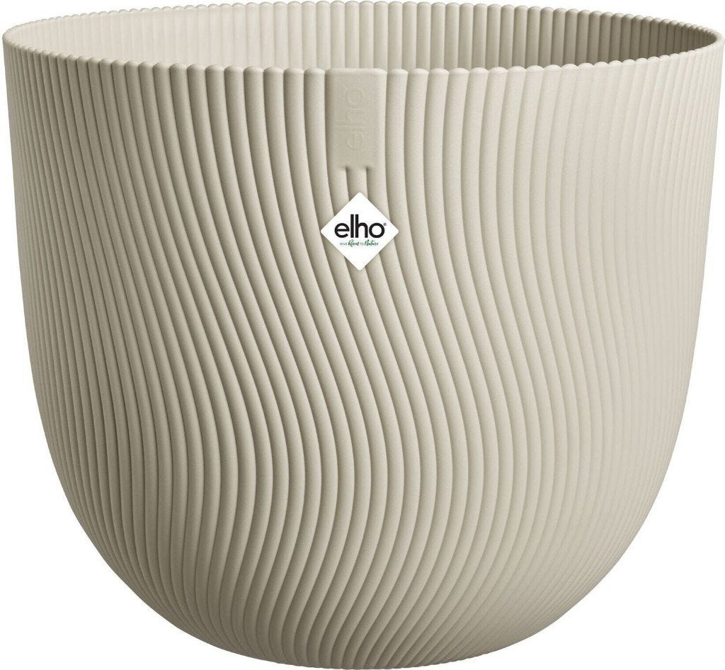 Nieuwe Elho Sereh bloempot beige Ø25 cm H 21 cm, Tuin en Terras, Ophalen, Kunststof, Rond, Binnen