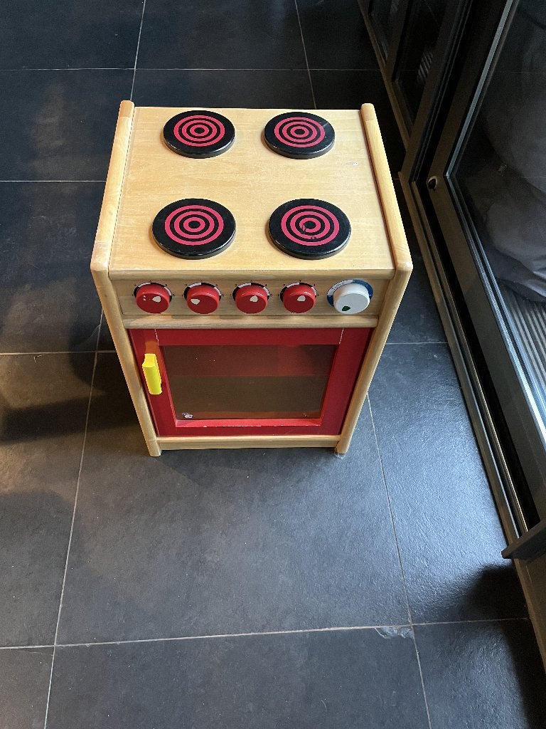 speelgoed houten keuken Santoys in goede staat!, Ophalen of Verzenden, Zo goed als nieuw, Meubelstuk of Keukentje