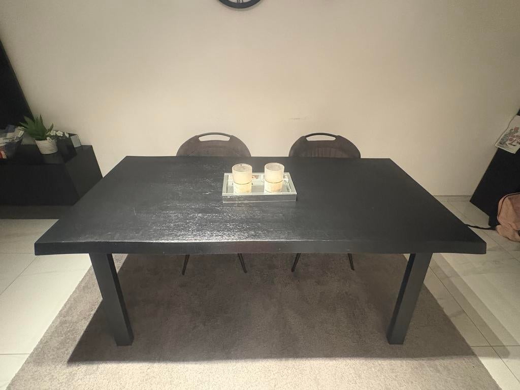 Eettafel mangohout Profijt Meubel, Gebruikt, 150 tot 200 cm, Vier personen, Rechthoekig