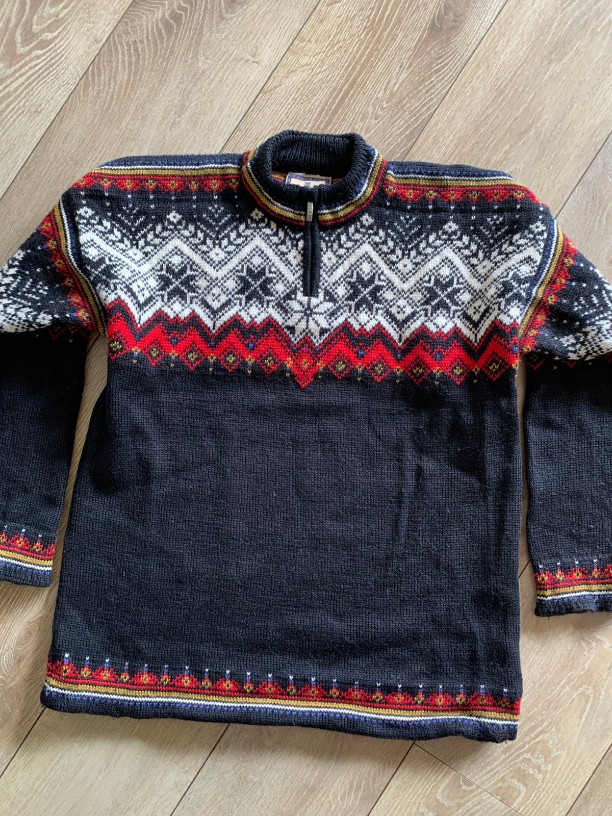Dale of Norway wollen trui XL wool jumper, -, Zwart, -, Maat 56/58 (XL)