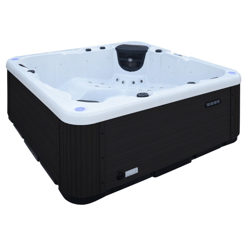Spacuzzi Basic Spa - Zwart - Plug & Play jacuzzi met 43 jets, Ophalen, Nieuw, Trap, Vast