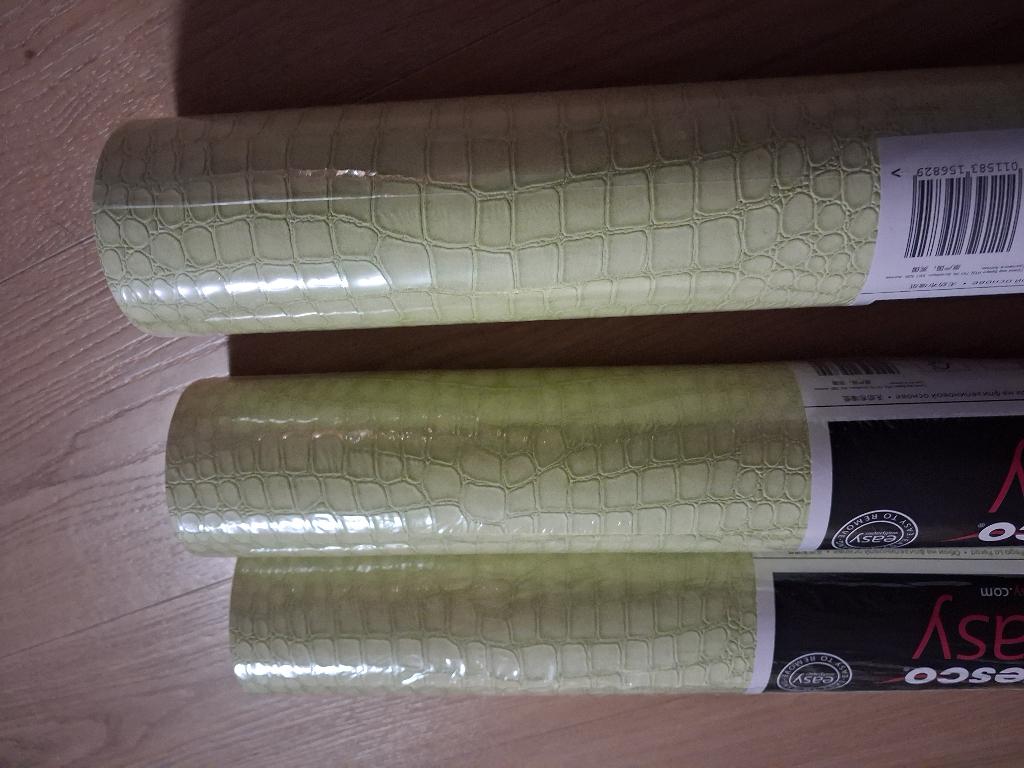 Crocodile vliesbehang mintgroen/ Lime, Ophalen of Verzenden, Minder dan 10 m², Groen