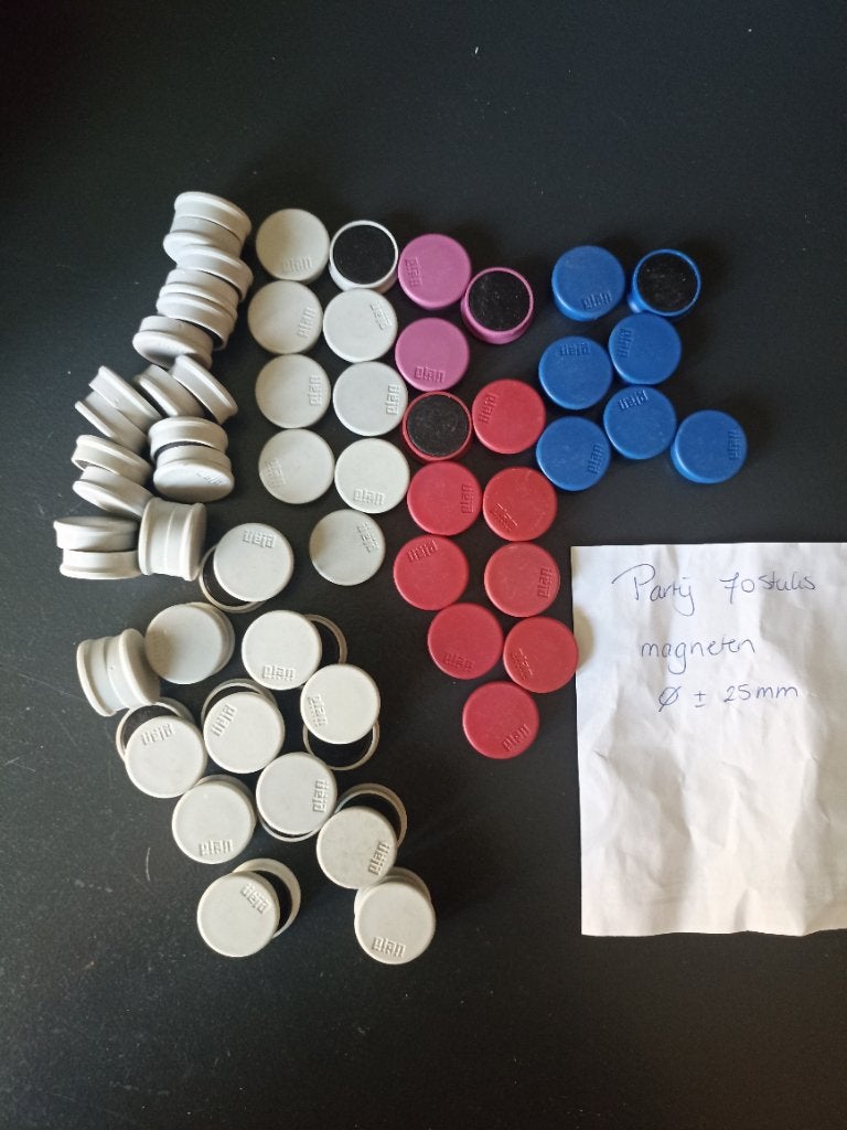 Partij 70 magneten, 25mm, Plan Master, Ophalen of Verzenden, Nieuw, Overige typen