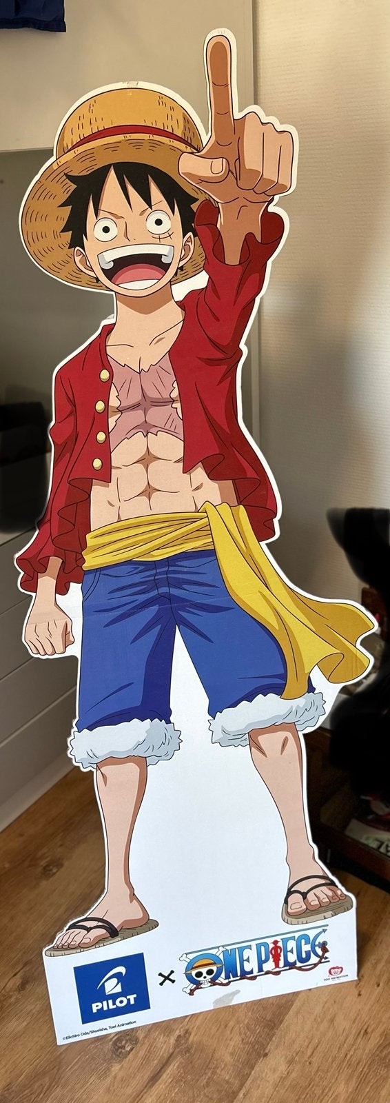 One Piece Luffy Kartonnen Standbeeld - Levensgroot, Verzamelen, Poppetjes en Figuurtjes, Ophalen, Zo goed als nieuw