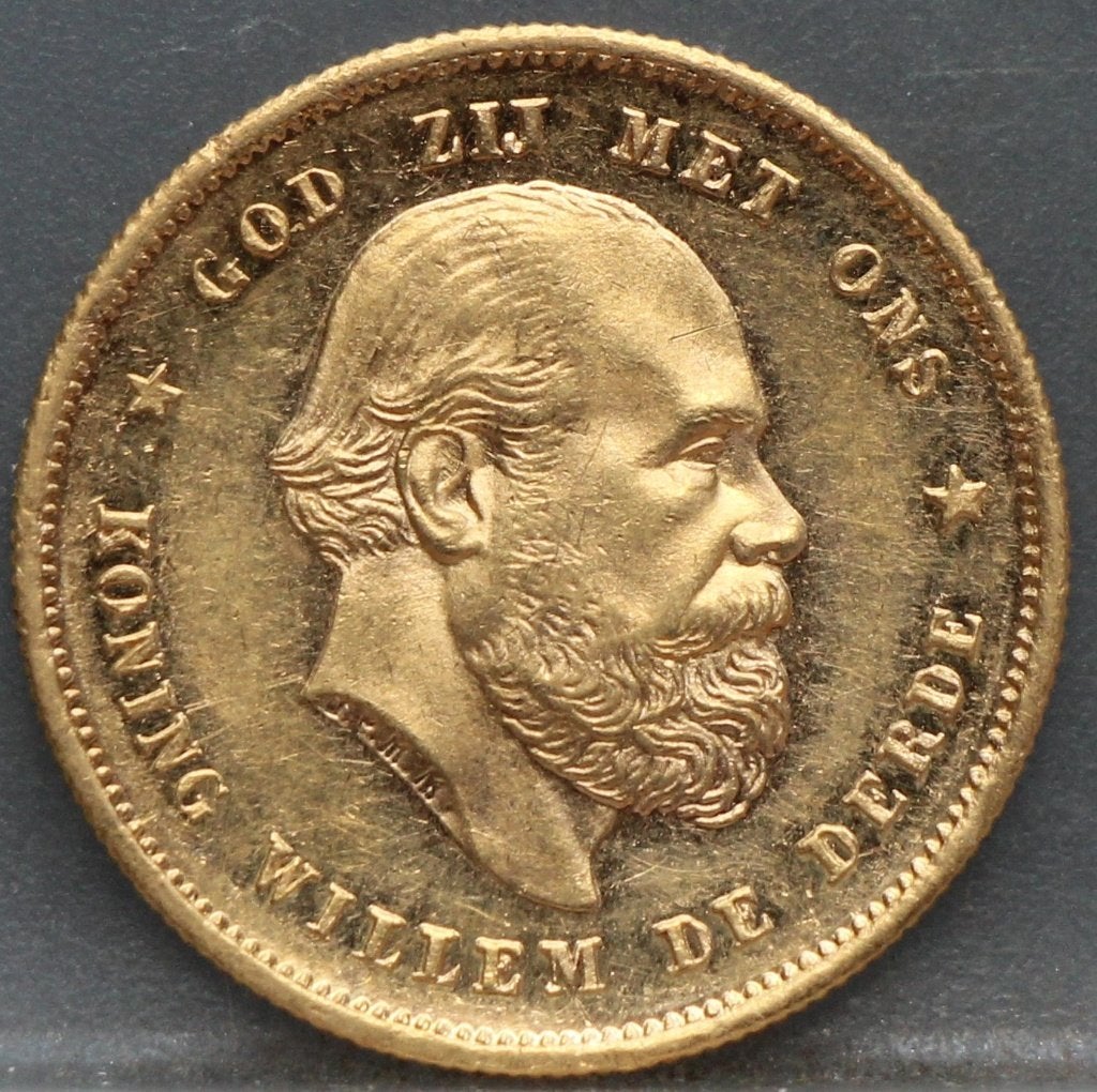 10 gulden 1886 - gouden tientje 1886 Willem 3, Koning Willem III, Losse munt, 10 gulden, Goud